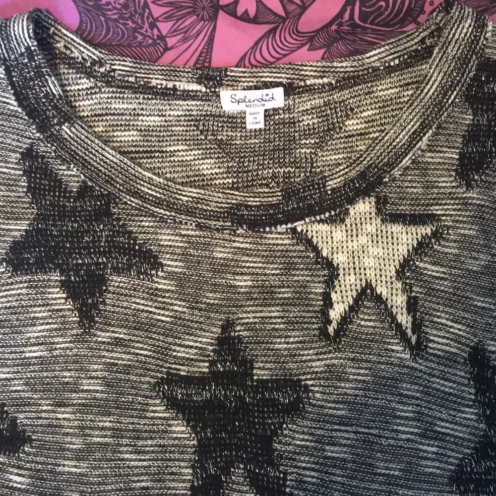 SPLENDID Stargazer Pullover Sweater Top EUC M - Picture 8 of 12